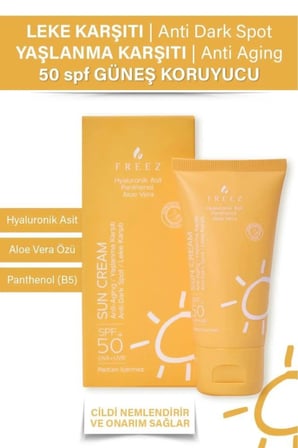 Freez Leke ve Yaşlanma Karşıtı 50+ Spf Koruyucu Güneş Kremi 50