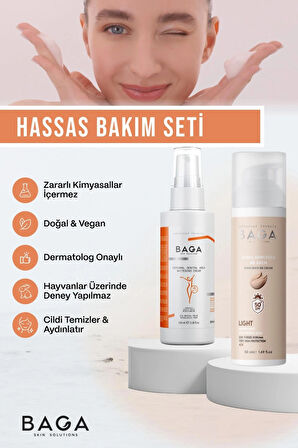 Baga BB Krem Light & Genital Bölge Beyazlatıcı Krem İkili Set