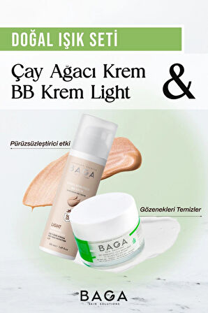 Baga Çay Ağacı Krem & BB Krem Light İkili Set