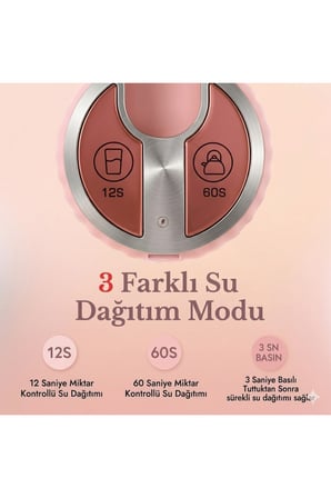 Vayomy SmartFold Katlanabilir Şarjlı Damacana Pompası - Akıllı Ölçülü Otomatik Dokunmatik Su Pompası Pembe