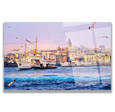 İstanbul Manzarası Cam Tablo