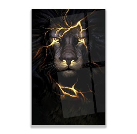 Neon Aslan Cam Tablo