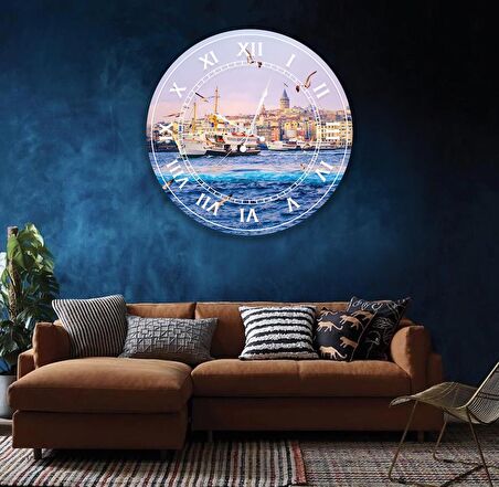 İstanbul Cam Saat - 40 cm