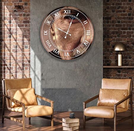 Mustafa Kemal Atatürk Cam Saat - 60 cm