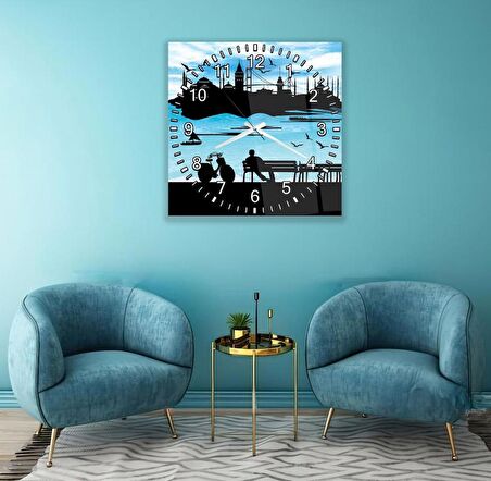 İstanbul Cam Saat - 40 cm