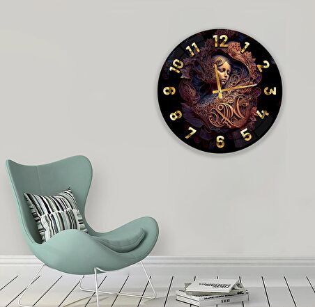 Başak Burcu Cam Saat - 40 cm