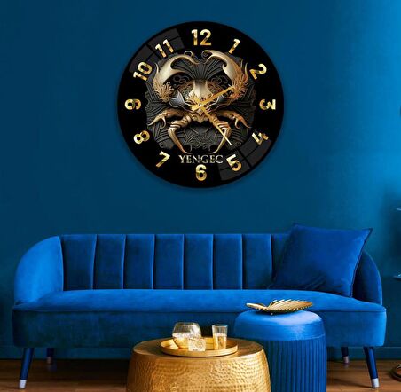 Yengeç Burcu Cam Saat - 40 cm