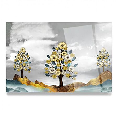 Ağaçlar Cam Tablo