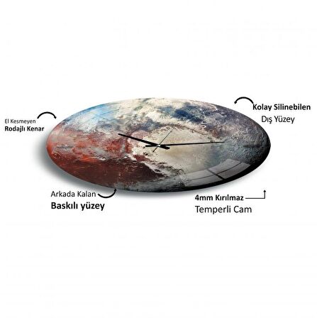 Gezegen Cam Saat - 60 cm