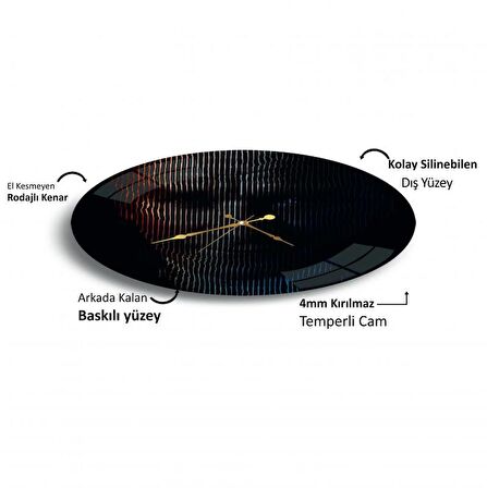 Atatürk Cam Saat - 40 cm