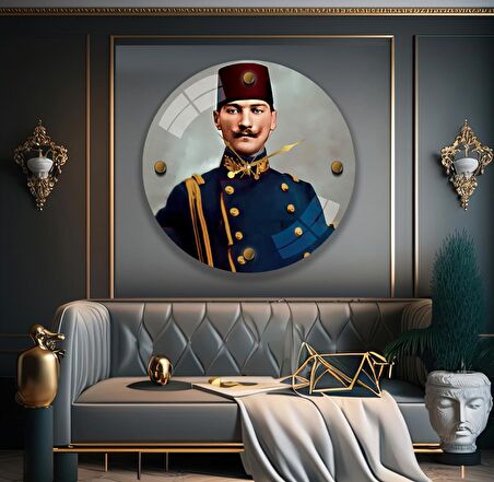 Atatürk Cam Saat - 40 cm