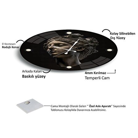 Heykel Cam Saat - 60 cm