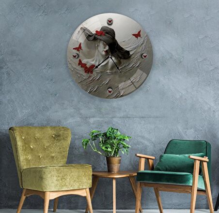 Heykel Cam Saat - 60 cm