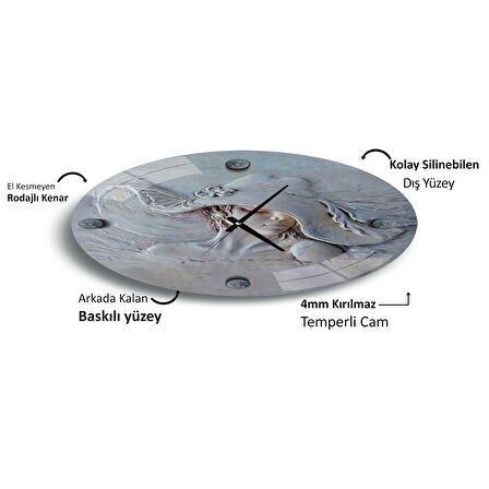 Heykel Cam Saat - 60 cm