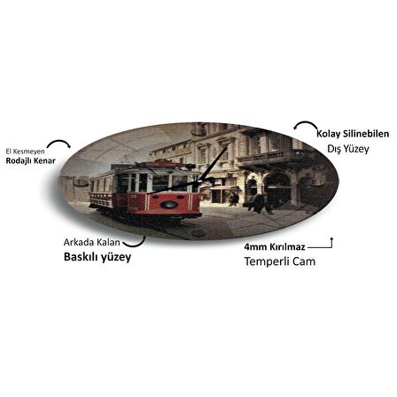 İstiklal Caddesi Cam Saat - 60 cm