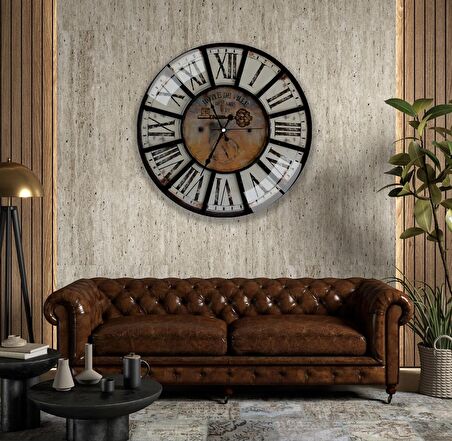 Vintage Cam Saat - 40 cm