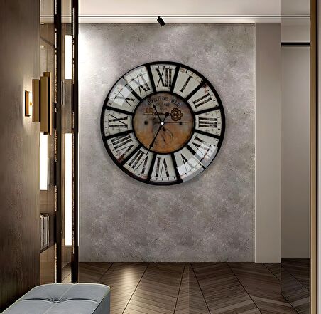 Vintage Cam Saat - 40 cm