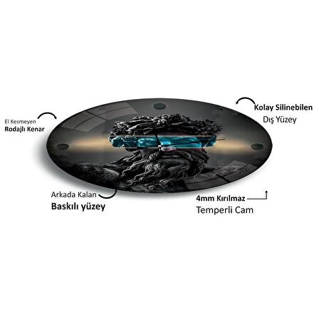 Heykel Cam Saat - 60 cm