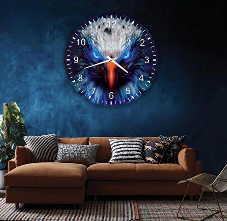 Kartal Cam Saat - 40 cm