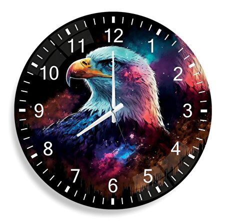 Kartal Cam Saat - 40 cm