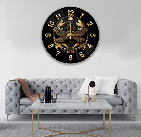 Kelebek Cam Saat - 40 cm