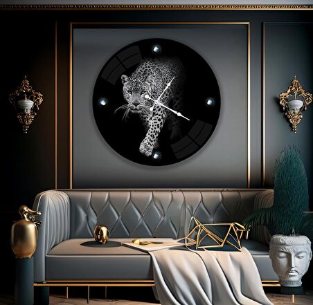 Leopar Cam Saat - 40 cm