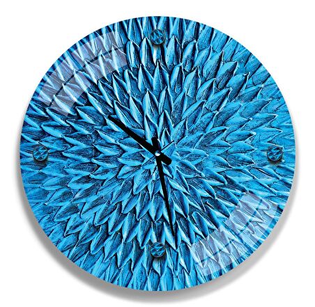 Mavinin Aşkı Cam Saat - 40 cm