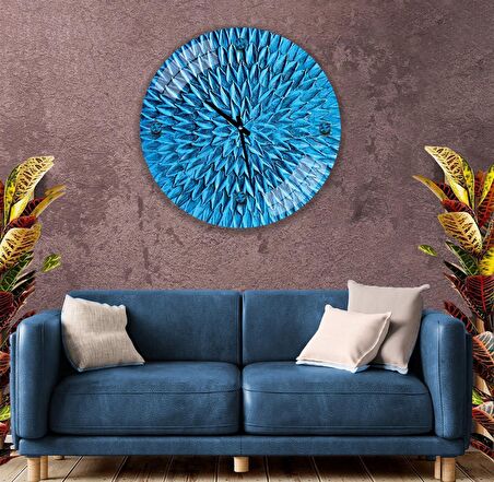 Mavinin Aşkı Cam Saat - 40 cm