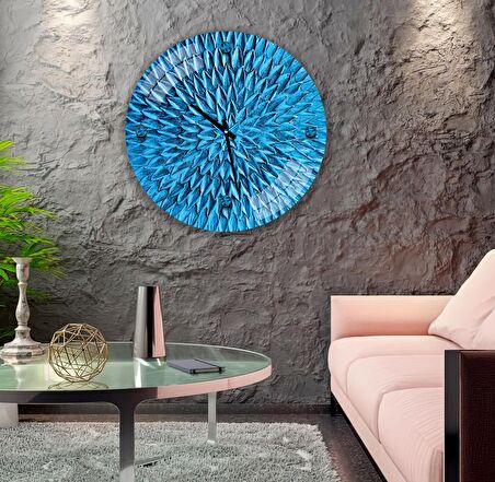 Mavinin Aşkı Cam Saat - 40 cm