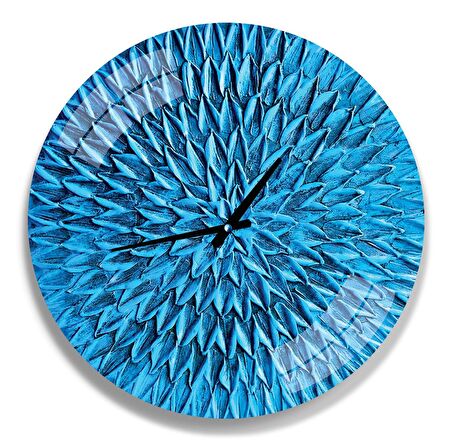 Mavinin Aşkı Cam Saat - 60 cm