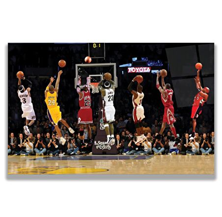 NBA Ünlü Oyuncuları Cam Tablo