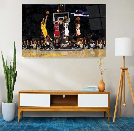 NBA Ünlü Oyuncuları Cam Tablo