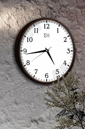 Klasik Duvar Saati Kahverengi - 29 cm
