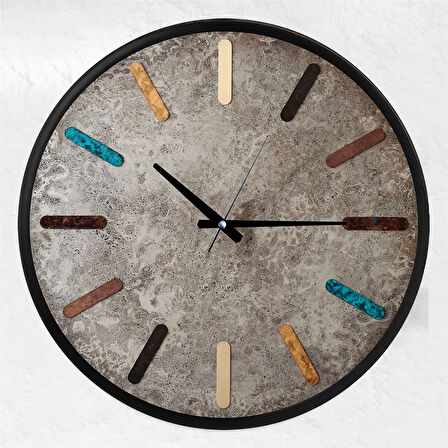 Stone Kanvas (Ahşap) Duvar Saati - 70 cm