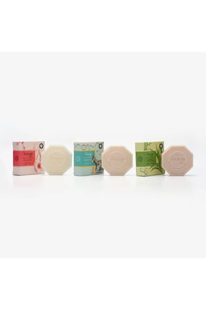 Kolajen & Eşek Sütü & Aloe Vera ve Salatalık Doğal Sabunları 3'lü Set ( 3*100 Gram )