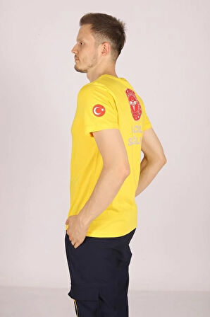 Sarı 112 Acil Sağlık Bisiklet Yaka Tişört Unisex