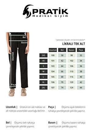 İndigo Likralı Tek Alt Doktor Hemşire Forması Unisex