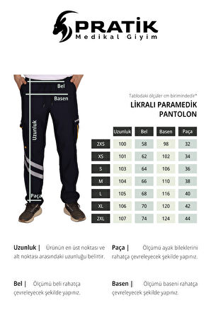 Kışlık Lacivert Likralı Paramedik Pantolonu Unisex