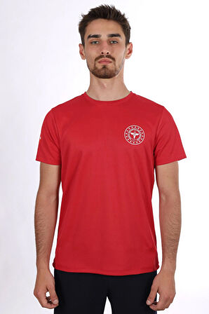 Kırmızı 112 Acil Sağlık Dry Touch Bisiklet Yaka Tişört Unisex