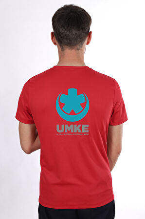 Kırmızı UMKE Dry Touch Bisiklet Yaka Tişört Unisex