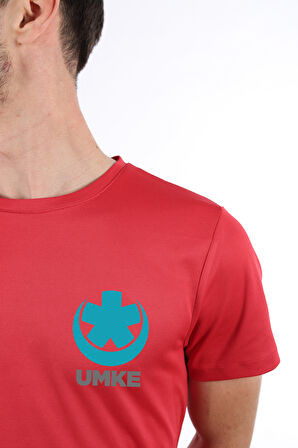 Kırmızı UMKE Dry Touch Bisiklet Yaka Tişört Unisex