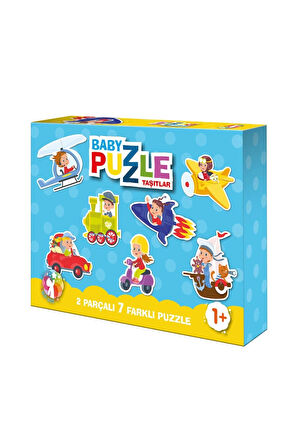 Baby Puzzle Hayvanlar- Baby Puzzle Taşıtlar 2li Set