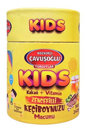 Kids Çocuklar İçin Özel Zencefilli Pekmez Bal ve Vitamin Katkili Kakaolu Macun 240g 