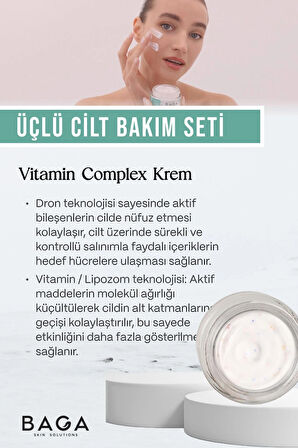 Baga BB Krem Medium & Vitamin Kompleks Krem & Vitamin Kompleks Serum Üçlü Cilt Bakım Seti