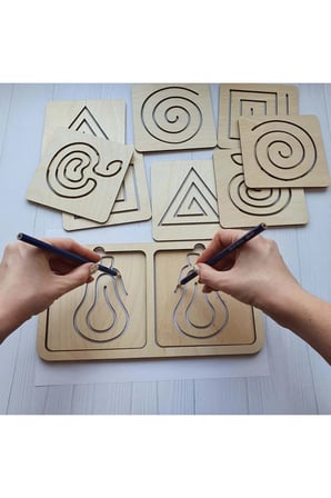 Montessori 2 El Çizgi Çalışması Ve Ince Motor Beceri Geliştirici Oyun