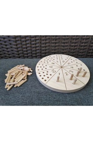 Montessori 25cm Daire Sayıları Ve Miktarlarını Öğreniyorum Oyunu