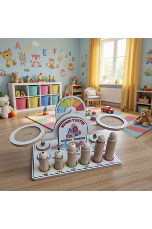 Benim Tartım Ağırlık Ölçme ve Denge Oyunu Montessori Ahşap