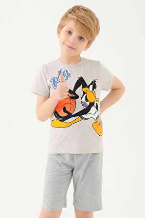 Space Jam L1584-2 Çocuk  K.Bej Melanj Tişört
