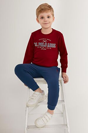 US1501 - Bordo - U.S. Polo Assn. Erkek Çocuk Eşofman Takımı