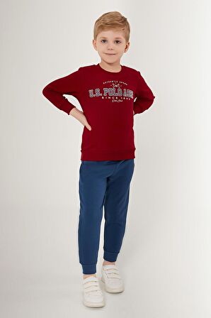 US1501 - Bordo - U.S. Polo Assn. Erkek Çocuk Eşofman Takımı